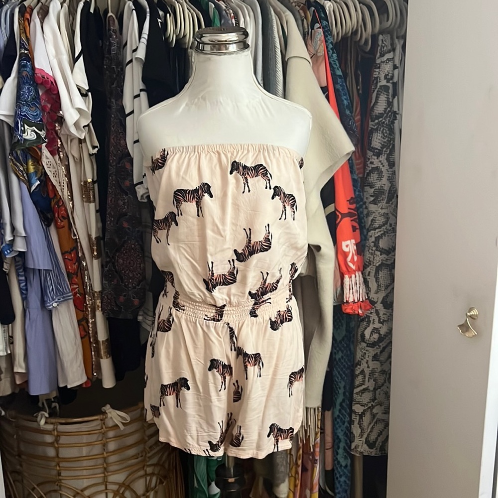 Aerie Zebra Pink Romper